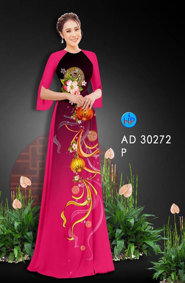 Vải Áo Dài Hoa In 3D AD 30272 44